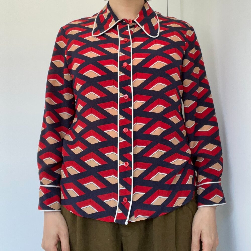 Lonyuash pattern button down shirt